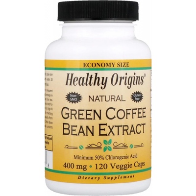 Healthy Origins Extrakt ze zelené kávy 400 mg 120 rostlinných kapslí