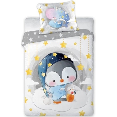 Faro povlečení Tučňáček 317079 100 x 135 cm 40 x 60 cm – Zboží Dáma