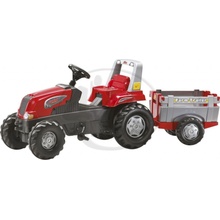 Rolly Toys Šlapací traktor Rolly Junior RT s vlečkou červeno-šedý 800261