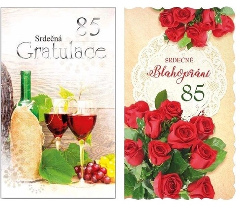 přání srdečné do obálky - 85