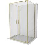 Mexen Exo-BR Duo 3S душ кабина 3-стенна с отваряне 90 x 100 см, прозрачна, златна (8182-090-100-50-00-3S)