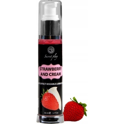 Secret play Hot Effect lubrikačný gél Strawberry with Cream 50 ml