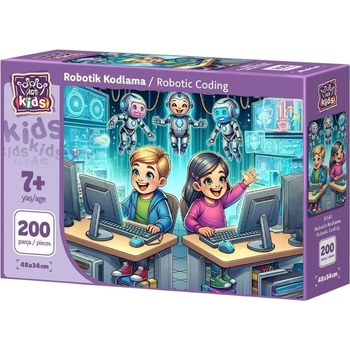 Art Puzzle Детски пъзел Art Puzzle от 200 части - Проектиране на роботи (35543)