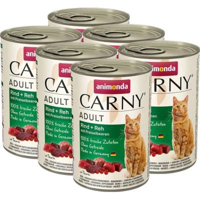 Animonda Carny Adult говеждо, еленско и боровинки - 6 x 400 г