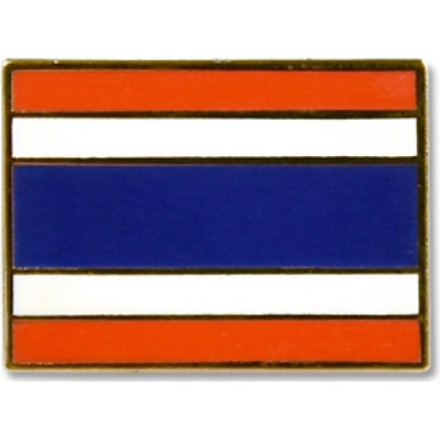 Odznak (pins) 18mm vlajka Thajsko - barevný