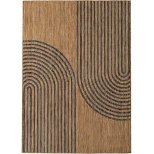Ayyildiz Черен/кафяв килим за открито и закрито 240x340 cm Mira 1453 - Ayyildiz Carpets (MIRA2403401453BLACK)