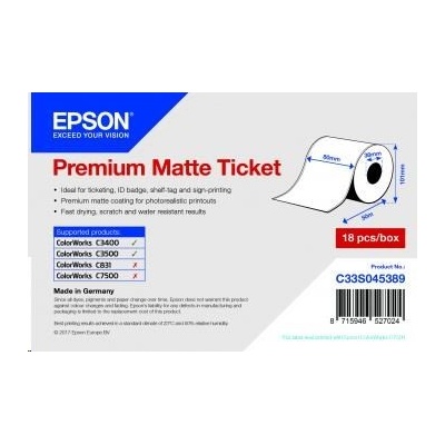 Epson Receipt- / voucher roll (endless), normal paper, 80mm