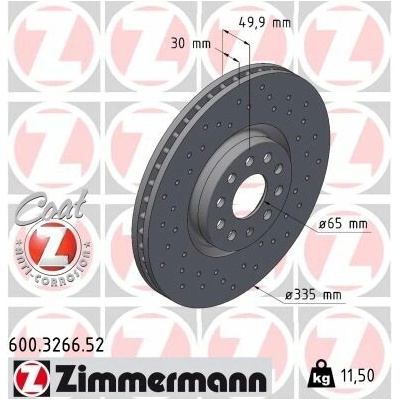Brzdový kotúč ZIMMERMANN 600.3266.52 (600326652)
