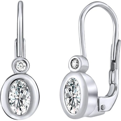 SILVEGO zlaté náušnice s přírodním topazem Swarovski Gemstones SILVEGO30758W