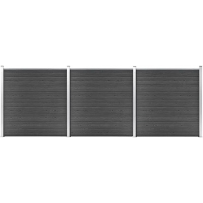 Nabytek XL Set plotových dílců WPC 526 x 186 cm černý
