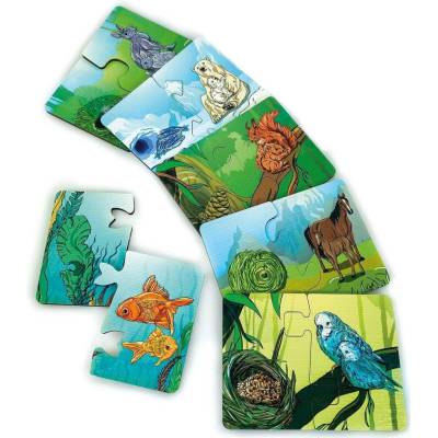 Ulanik Desková hra a puzzle Kdo co jí a kde bydlí 12 dílů