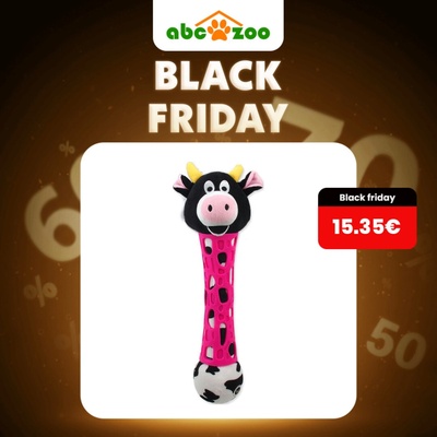 Be Fun TPR plyšová kravička 39 cm