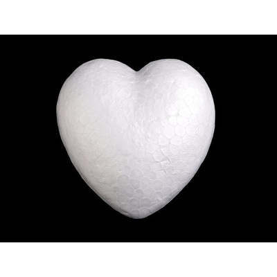 Srdce Ø8 cm polystyren bílá 20 ks