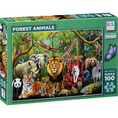 KS Games Пъзел KS Games от 100 части - Горски животни (31504)