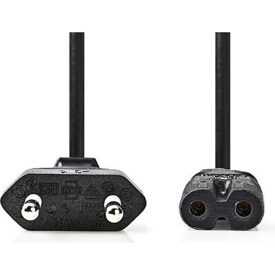 Nedis PCGB11040BK20 - Euro| Rovná Euro Zástrčka – IEC-320-C7 | 2 m | Černý - PCGB11040BK20