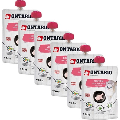 ONTARIO Kitten паста от прясно месо от пиле 6 x 90 г