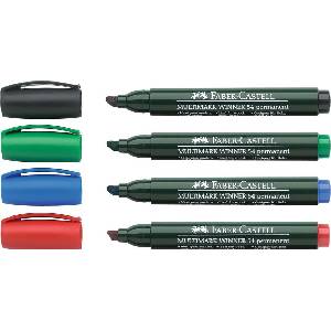 Faber-Castell Маркер перманентен Faber Castell Winner 54, скосен, черен