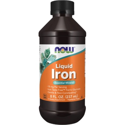 NOW Iron Liquid | from Iron Taste Free Ferric Glycinate [237 мл]