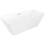Mexen Velo Slim свободностояща вана 170 x 75 см, бяла, преливна четкана мед - 52811707500-65 (52811707500-65)