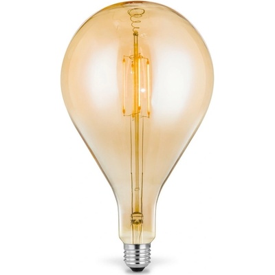 Leuchten Direkt Filam. LED žiarovka E27, A160, 420lm, 2700K, 4W, jantarové sklo
