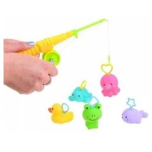 Jokomisiada Rubber animals fishing rod, bath toy ZA3512