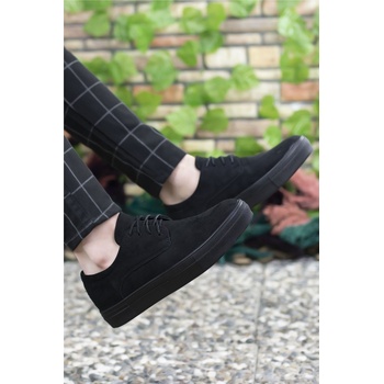 Riccon Мъжки обувки от велур 0012365 - Черни #325711 (325711_Черно)