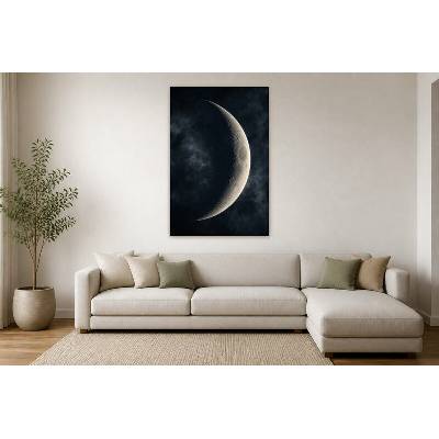Obraz na plátně – Srpek Měsíce v temné obloze 90 × 135 cm