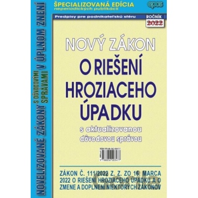 Nový zákon o riešení hroziaceho úpadku