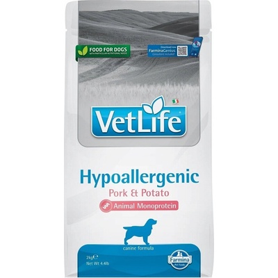 Vet Life Hypoallergenic Adult Pork Potato 2 kg