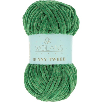 Wolans Bunny Tweed 35 zelená s ružovou