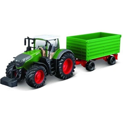 Bburago Bburago Farm 10cm трактор с ремарке - Fendt 1050 с двупосочно накланящо се ремарке