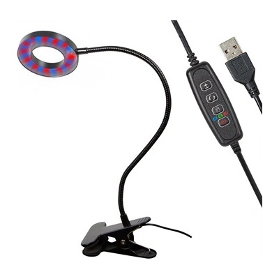 Lampa pro růst rostlin BLOW 71-307, 4W s klipem, 10 režimů