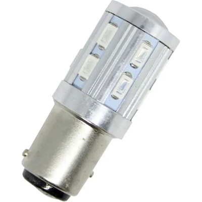 Диодна крушка ba15s с 16 ултраярки диода и лупа двойна светлина Червен (ba15s16smdr)