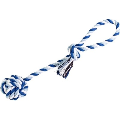 HipHop Dog Přetahovadlo HipHop bavlněný míč, tm.modrá, sv.modrá, bílá Velikost uzlu Hip Hop: 58 cm 300 g