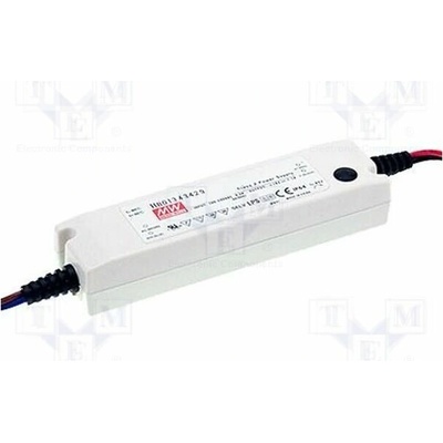 MEAN WELL PLN-20-12 Napájecí zdroj: spínaný; LED; 19,2W; 12VDC; 1,6A; 90÷277VAC; IP64