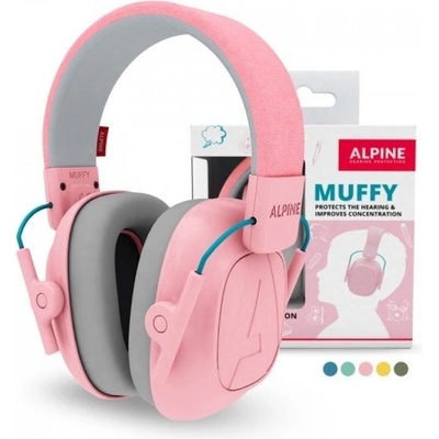 Alpine Muffy Pink dětská ochranná sluchátka -25 dB