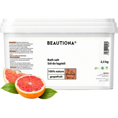 Beautiona kúpeľová soľ na nohy grep 2,5 kg