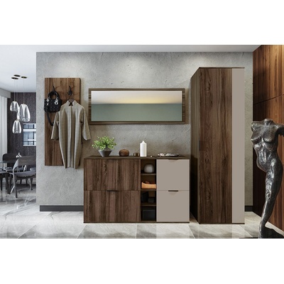 ИРИМ Портманто Positano дъб Дилън тъмен / мдф капучино мат / мдф Pasific