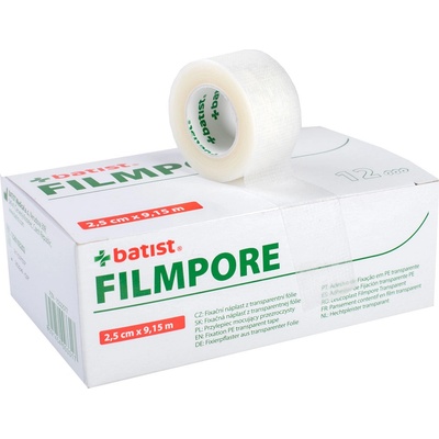 BATIST Medical a.s. z transparentní fólie FILMPORE 2,5 cm x 9,15 m 12 ks