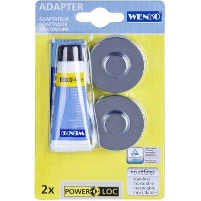 WENKO Lepicí sada černá pro Premium, Classic BEZ VRTÁNÍ PowerLoc kovově lesklá 5x24x10 cm, (z2064510