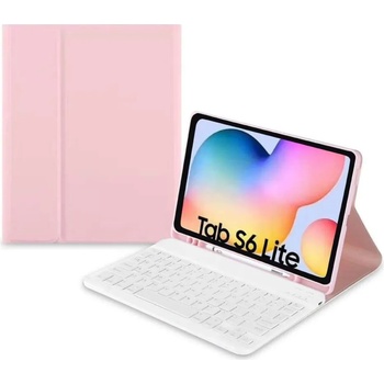 Tech-Protect SC Pen Case and Bluetooth Keyboard - кожен калъф и безжична блутут клавиатура за Samsung Galaxy Tab S6 Lite 10.4 (розов)