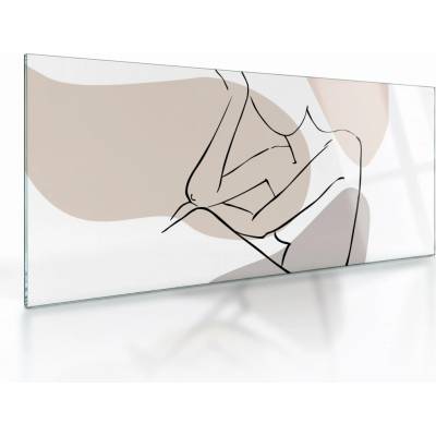 Sklenený obraz - Woman body line art N⁰1, jednodielne 100x50 cm na skle