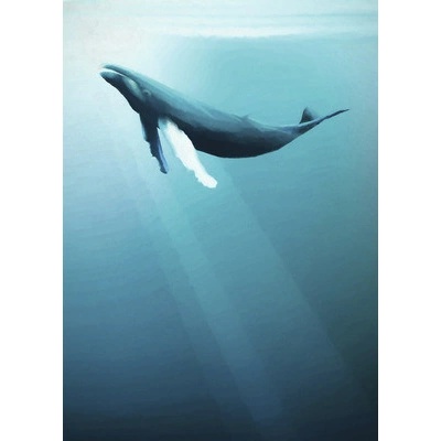 IAX4-0045 Fototapeta vliesová Artsy Humpback Whale rozměry 200x280 cm