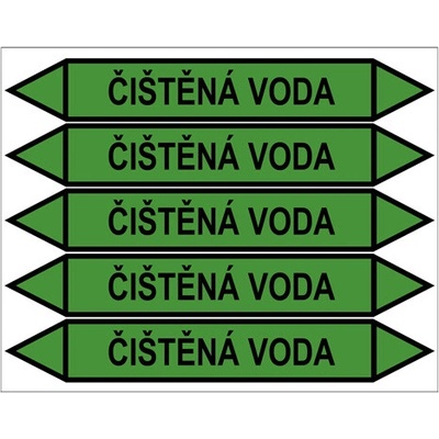 Značení potrubí, čištěná voda PZG 009321