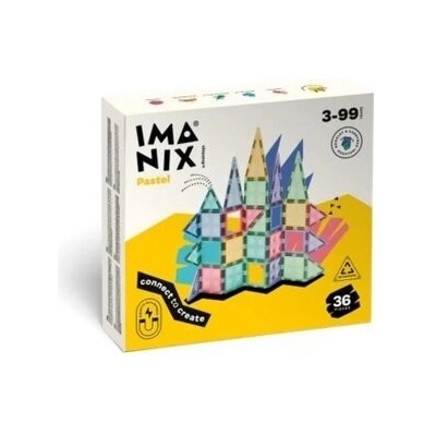 IMANIX Magnetická stavebnica pastel- 36 ks