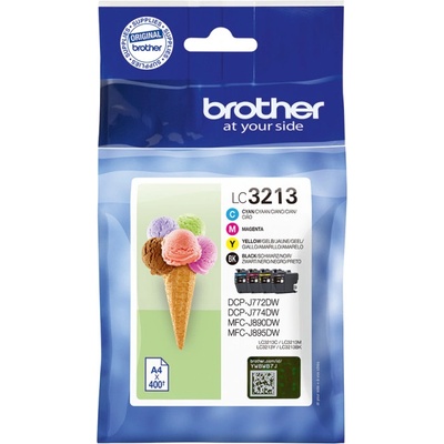 Brother Мастилена касета, Brother, LC-3213VAL Multipack, BK/C/M/Y, 4 броя (LC3213VAL)