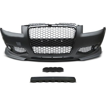 Предна броня за Audi A3 8P (2005-2008) - RS Дизайн с черна решетка (BUMPA38PRSB)