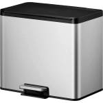 EKO-Europe Кош за разделно събиране на отпадъци EKO ESSENTIAL II с педал (3 х 9 л) - матиран инокс (EKO 822827 - Matt s/s)