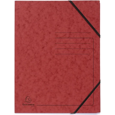 Exacompta Папка, картонена, с ластик, червена (O1070180037)