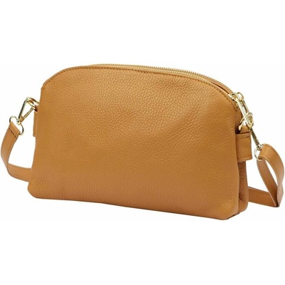 Luka dámska kožená kabelka 24-018 DOLLARO camel Crossbody peňaženka Small